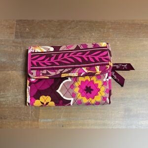 Vera Bradley Pink and Yellow Floral Quilted Wallet